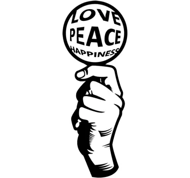 Love peace happiness Aufkleber - TenStickers