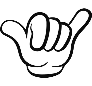 Lustiges Hand Symbol Umriss Fahrzeugaufkleber - TenStickers