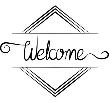 Minimalistisches Welcome Text Wandtattoo - TenStickers