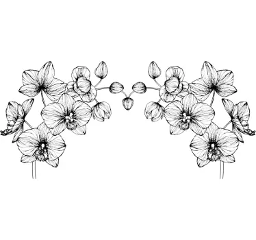 Moderner blumen Wandtattoo Schlafzimmer - TenStickers