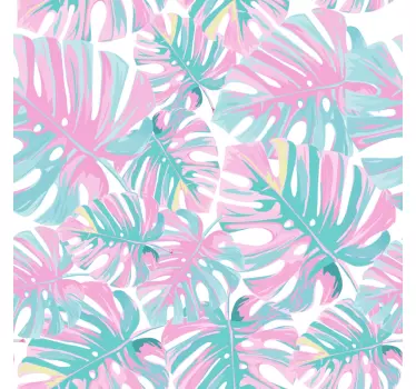 Monstera Blätter Muster Möbelaufkleber - TenStickers