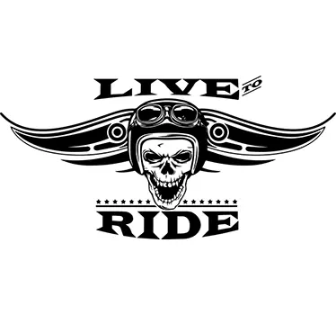 Motorrad Aufkleber Biker Live To Ride - TenStickers