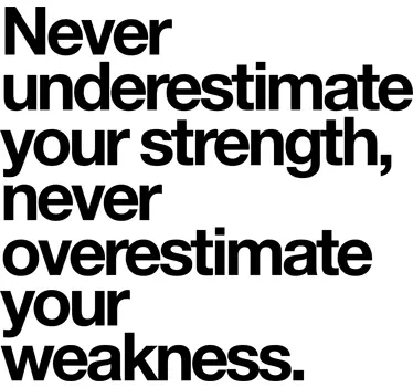 Overestimate Weakness Zitat Wandtattoo - TenStickers