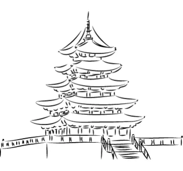 Pagode Sticker - TenStickers