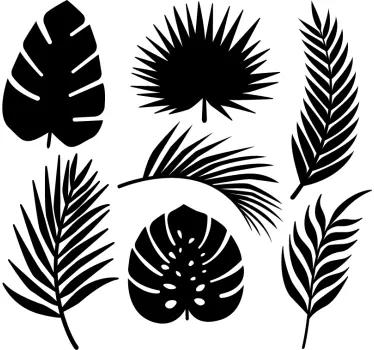 Palmblätter Pflanzen Wandtattoo Set - TenStickers