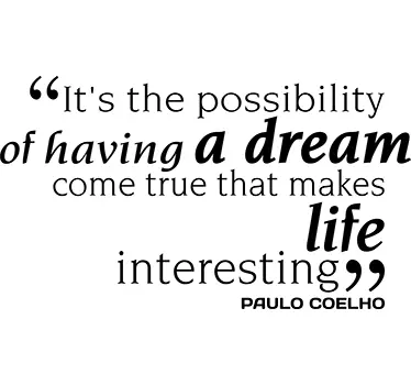 Paulo Coelho Zitat Sticker - TenStickers