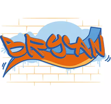 Personalisierbarer Graffiti Aufkleber - TenStickers