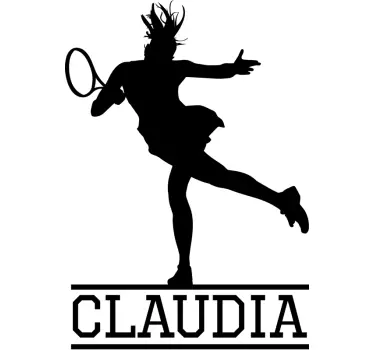 Personalisierbares Tennisspielerin Sport Wandtattoo - TenStickers