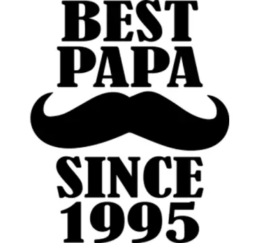 Personalisierbares Wandtattoo best papa - TenStickers
