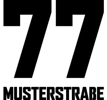 Mülltonnenaufkleber Hausnummer und Straßenname - TenStickers