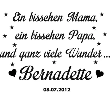 Personalisierter Spruch Kinderzimmer - TenStickers