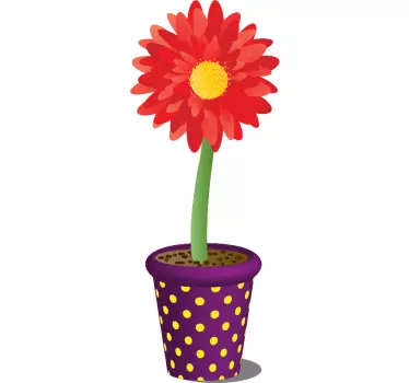 Pinke Sonnenblume Aufkleber - TenStickers