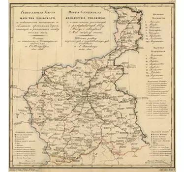 Polen Karte 1820 Aufkleber - TenStickers