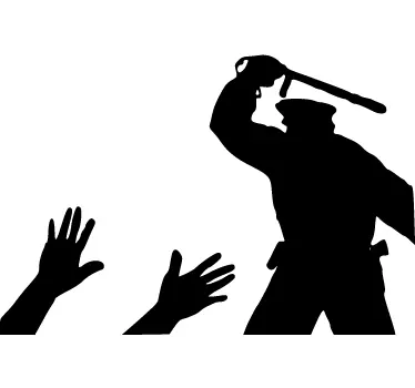 Polizeigewalt Aufkleber - TenStickers