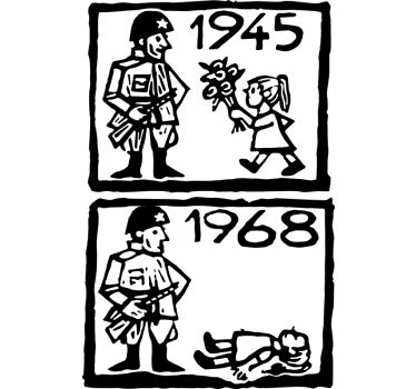 Prager Frühling Karikatur Wandtattoo - TenStickers