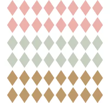 Rauten Pastelltöne Wandsticker - TenStickers
