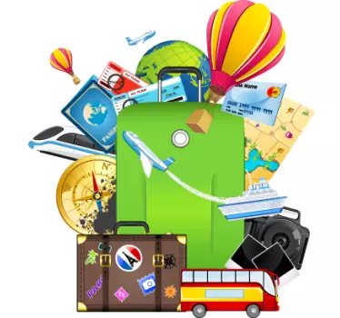 Reisekoffer Aufkleber - TenStickers