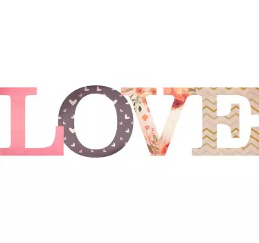Rosa Texturen Liebe Wandtattoo - TenStickers