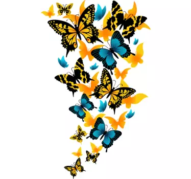 Wandtattoo Schmetterlinge Schwarm - TenStickers