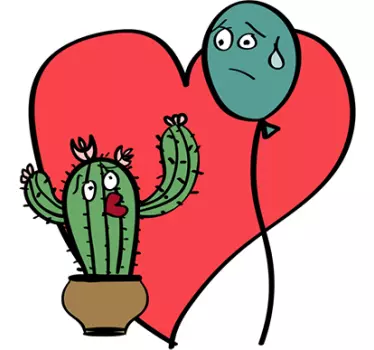 Schwierige Liebe Aufkleber - TenStickers