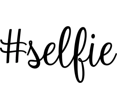 #selfie Spiegel Aufkleber - TenStickers