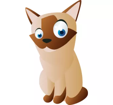 Siamesische Katze Aufkleber - TenStickers