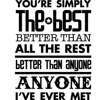 Simply the best Aufkleber - TenStickers