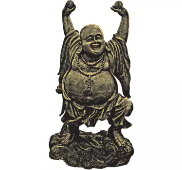 Skulptur Buddha Wandtattoo - TenStickers