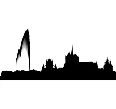 Skyline Genf Aufkleber - TenStickers