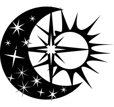 Sonne Mond und Stern Aufkleber - TenStickers