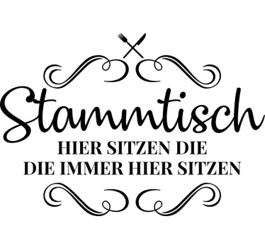 Stammtisch Zitat Wandtattoo - TenStickers