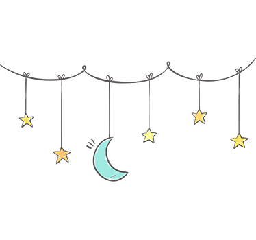 Sticker Baby Sterne und Mond für Kinder - TenStickers