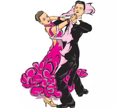 Tanzendes Paar Wandtattoo - TenStickers