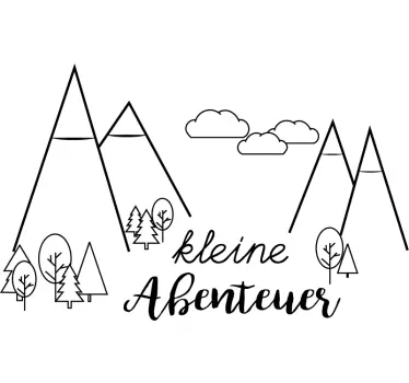 Wandtattoo Jugendzimmer Abenteuer Zeichnung - TenStickers