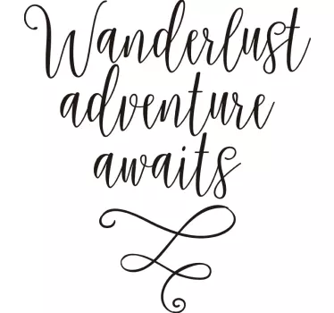 Wandtattoo Jugendzimmer Wanderlust Adventure Awaits - TenStickers