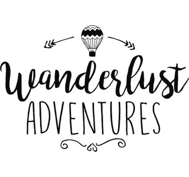 Wandtattoo Jugendzimmer Wanderlust Adventures Heißluftballon - TenStickers