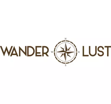 Wandtattoo Jugendzimmer Wanderlust Kompass - TenStickers