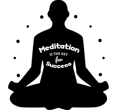 Text Meditation Wohnzimmer Wandtattoo - TenStickers