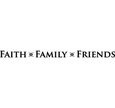 Text Sticker faith family friends - TenStickers