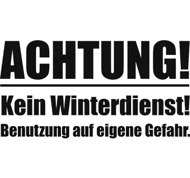Text Sticker Winterdienst - TenStickers