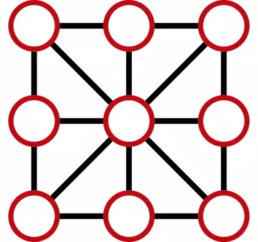 Tic Tac Toe Vinyl Aufkleber Boden - TenStickers