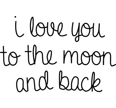 To the moon and back Aufkleber - TenStickers