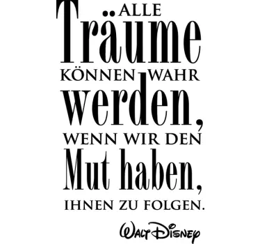 Traum Walt Disney Sticker - TenStickers