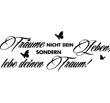 Träume Text Sticker - TenStickers