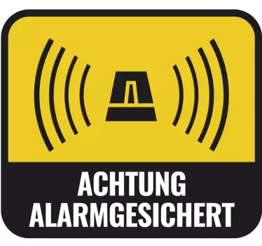 Tür Folie Achtung Alarmgesichert - TenStickers