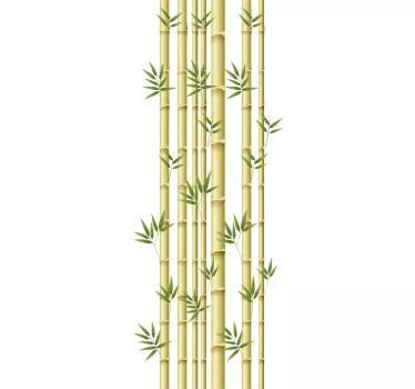 Wandtattoo Wohnzimmer Bambus Schematisch - TenStickers