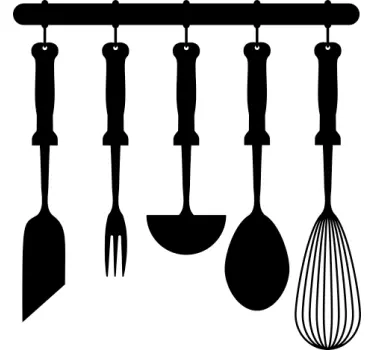 Utensilien Küche Aufkleber - TenStickers