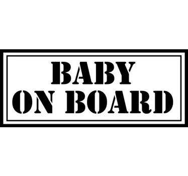 Vertraulich Baby on Board Autoaufkleber - TenStickers