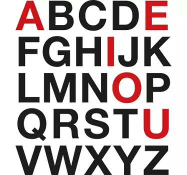 Wandtattoo einfaches Alphabet - TenStickers