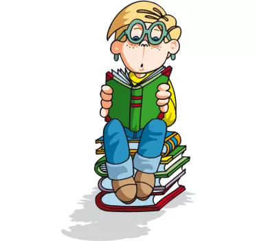 Wandattoo lesender Junge - TenStickers